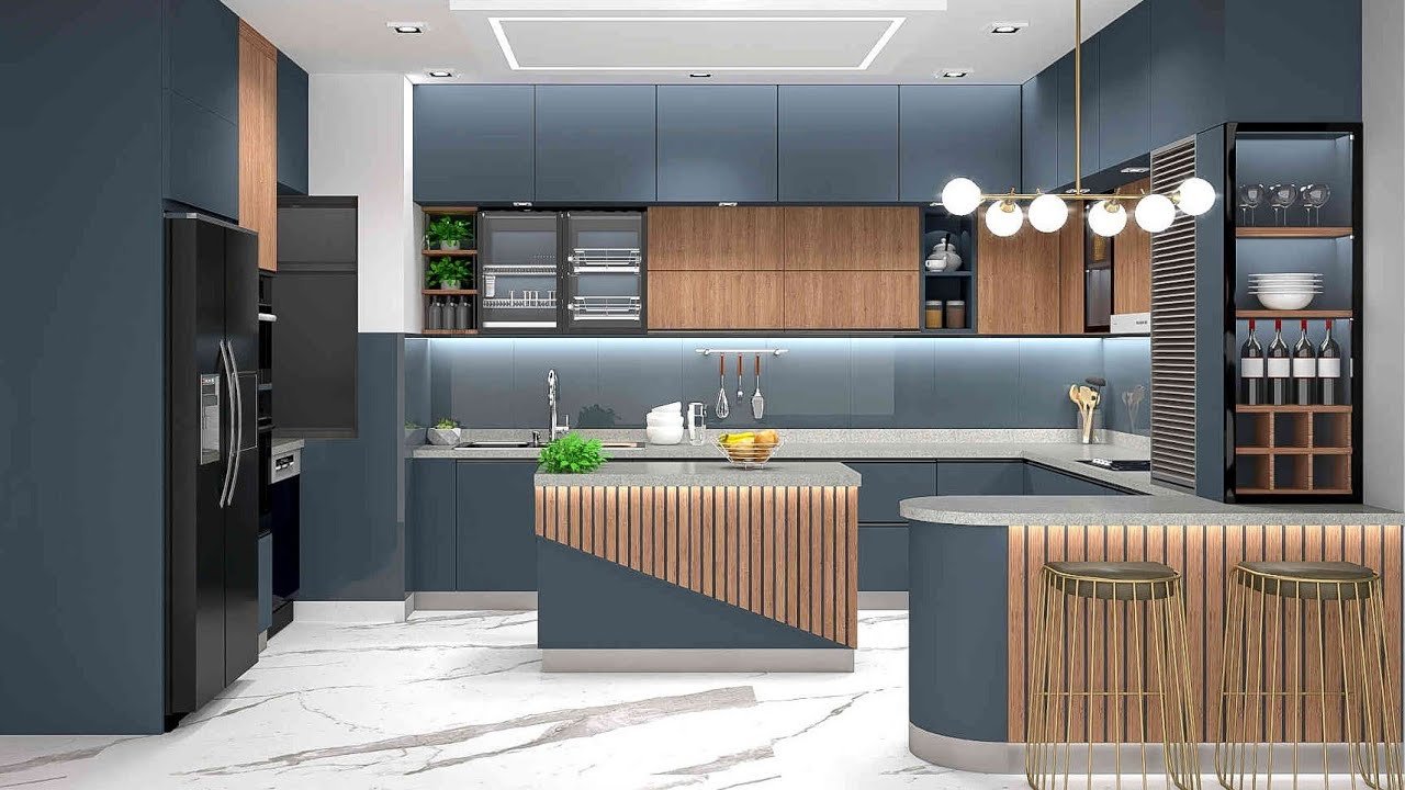 L-shape modular kitchen for a flat in Dhanori, Pune