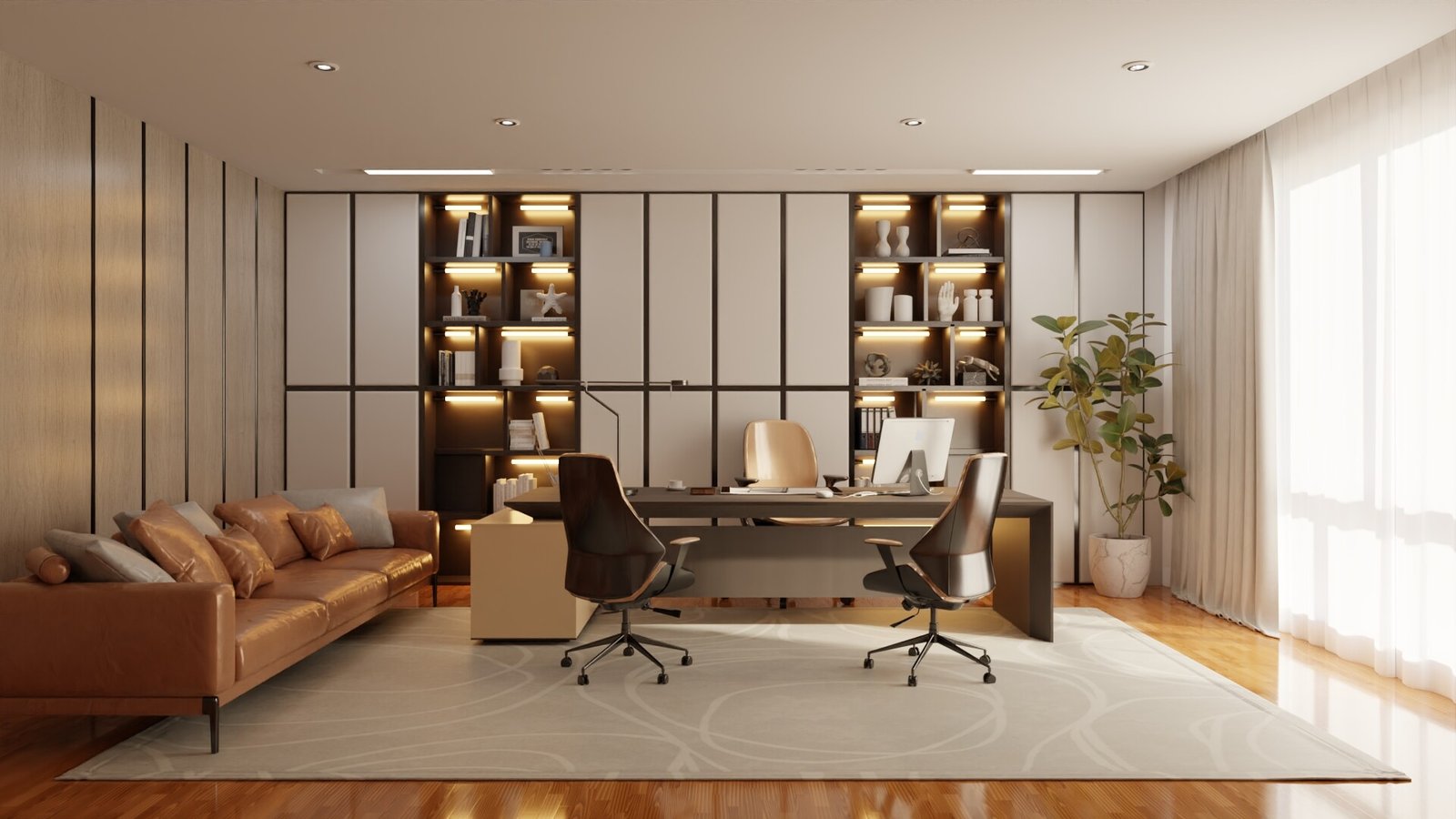Executive office table made by Encore Interiors in Pune
